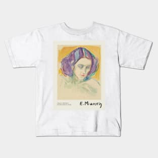 Female Portrait Poster by Munch Kids T-Shirt